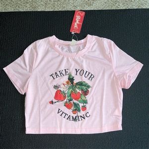 Fruit slogan graphic tee